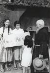 A young aristocrat Satoko Kitahara and her co-worker with with Br Zeno at chapel of City of the Ants